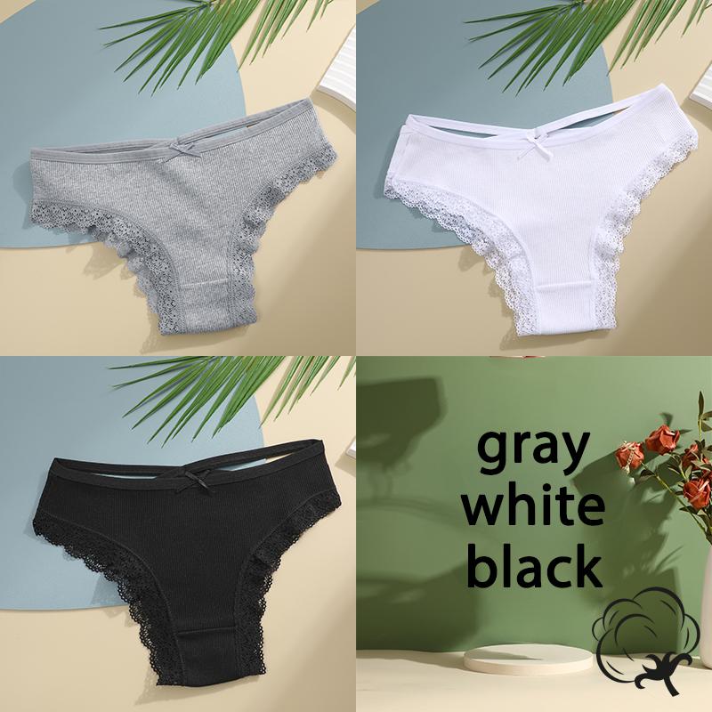 FINETOO 3 шт./компл. хлопковые трусы женские трусики со средней талией сексуальное нижнее белье женское нижнее белье трусики с бантиками удобные женские