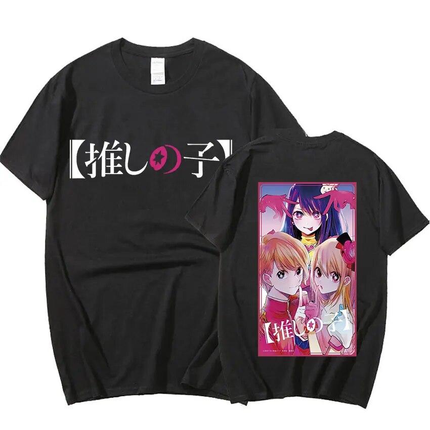 Japanese Anime Oshi No Ko Tee Shirt Unisexga Kawaii Ai Hoshino Graphic T-Shirt Unisex WoUnisex Aesthetics 100% Cotton T-Shirts Streetwear