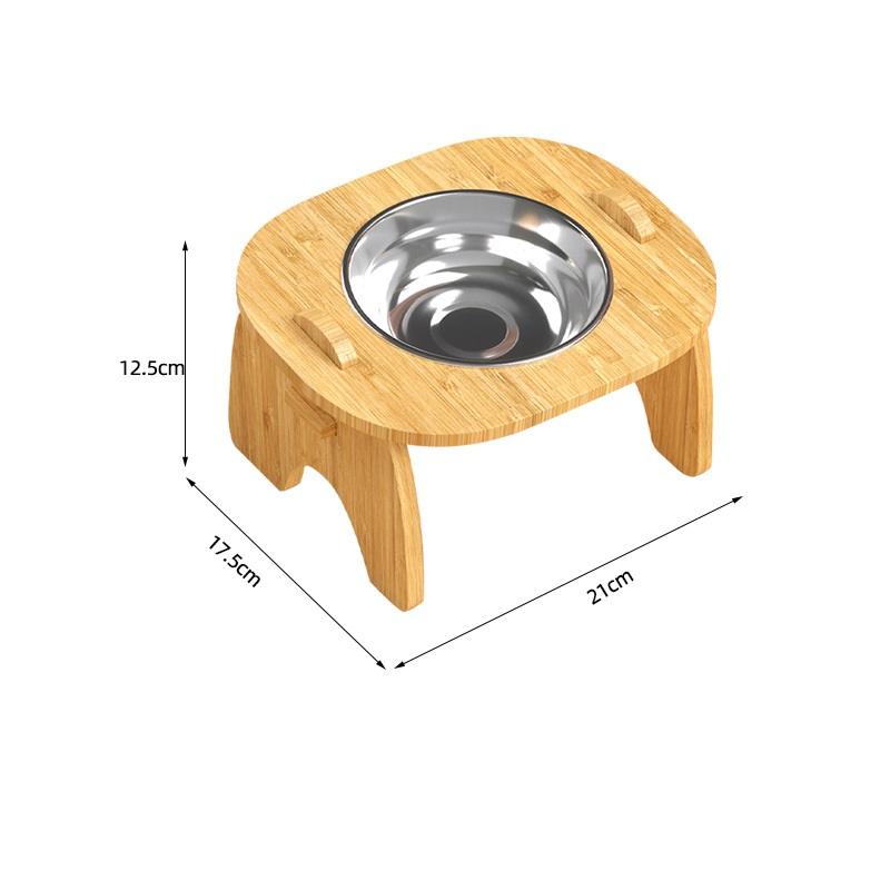 Деревянные высокие миски для кошек и щенков с подставкой, регулируемые высокие миски для корма для кошек, держатель для воды, кормушка для кроликов для мелких и средних домашних животных