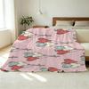 Thick Warm Flannel Throw Blanket - Soft Cozy Skin-friendly Heart Balloon Pattern, Ideal for Guest Room Single, Home Decor, Christmas & Halloween
