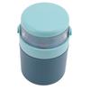 2 In 1 Insulated Food Jar Stainless Steel Leak Proof Portable Soup Jar with Snack Container for School Travel