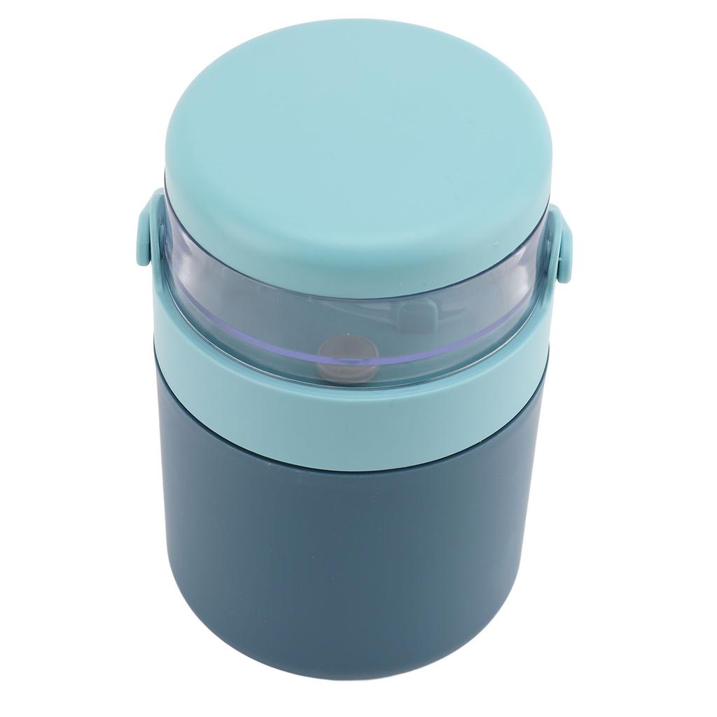2 In 1 Insulated Food Jar Stainless Steel Leak Proof Portable Soup Jar with Snack Container for School Travel