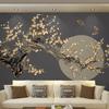 3d Wall Mural Plum Blossom Moon 3d Relief Lines Wallpaper Living Room Tv Sofa Wall Mural