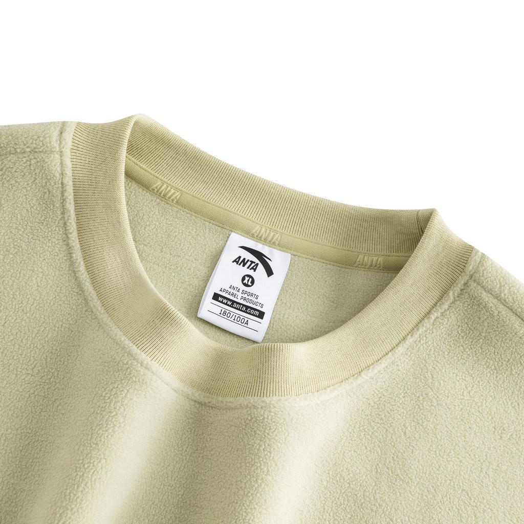 Anta Autumn Lifestyle Series Fleece Pullover Sweatshirt Men Tops 952548706-4