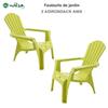 Wilsa Garden Polypropylene Resin Adirondack Chair - Anis - 2 Adirondack Chairs