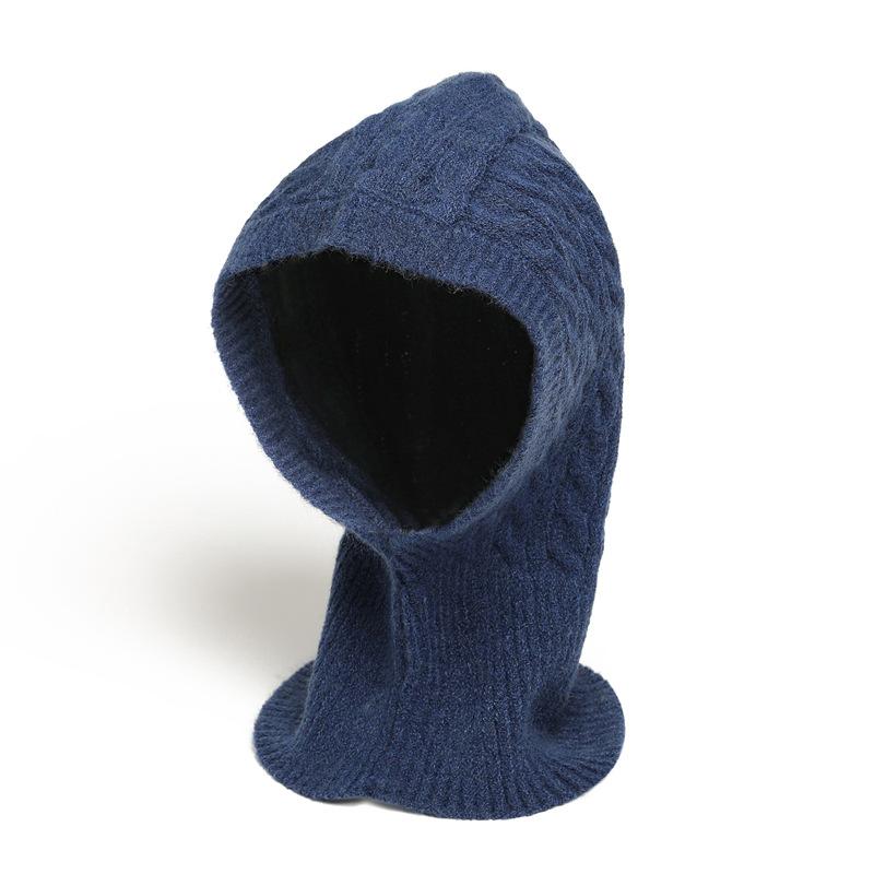 Одна шапка и шейный платок зимой, езда на улице, теплая защитная шапка для ушей, вязание из шерсти, шейный платок и твердые жареные жгуты из теста