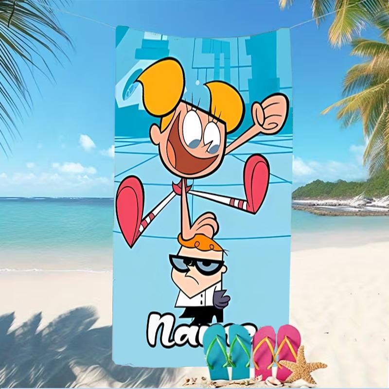 Customizable personalized beach towels Dexter's Laboratory themed designs.Suitable for the beach, yoga, sports;ideal as beach accessories
