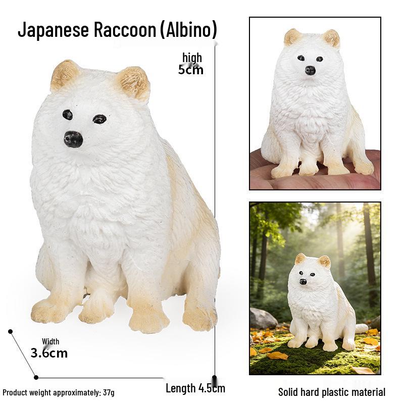 Cute Animal Models: Japanese Raccoon, Flying Squirrel, Monkey, Rabbit, Squirrel, Shiba Inu, Tiger, Lion, Lizard Toy Set