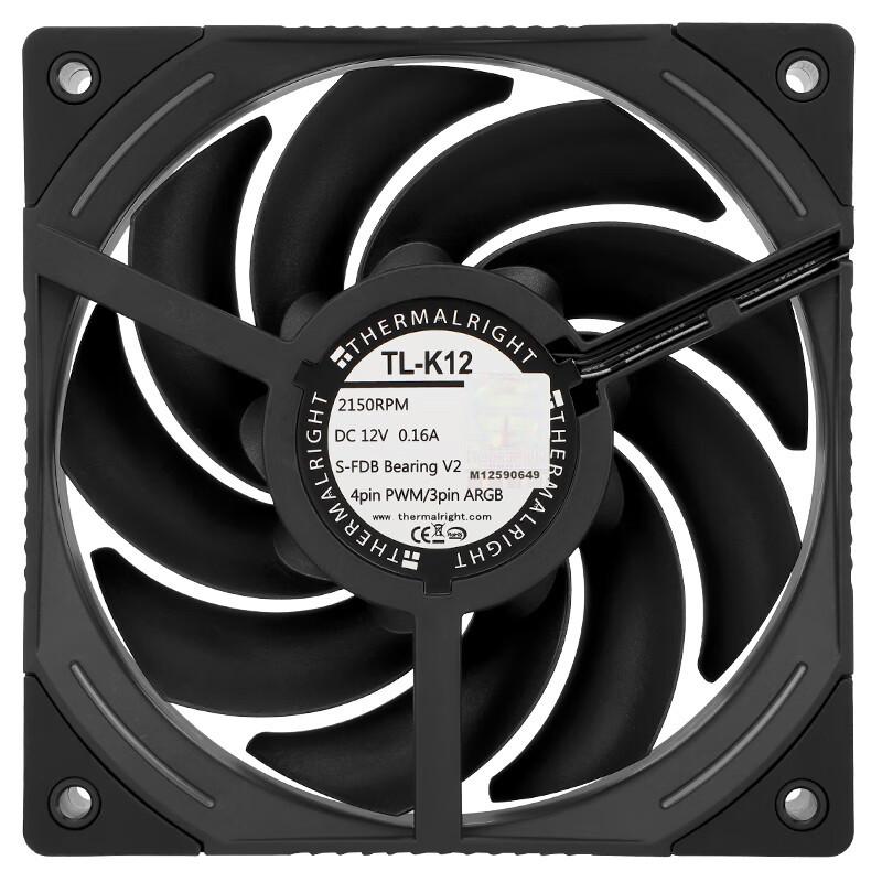 Thermalright TL-K12 12CM Case Fan PWM High-performance S-FDB V2 Bearing 5V/3PIN ARGB Quiet Cooling Fan