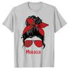 Смешные футболки с графикой Марокканский флаг Марокканская девушка Мужская Женская Чистый хлопок Юмор Уличная одежда Футболка с коротким рукавом Унисекс Одежда