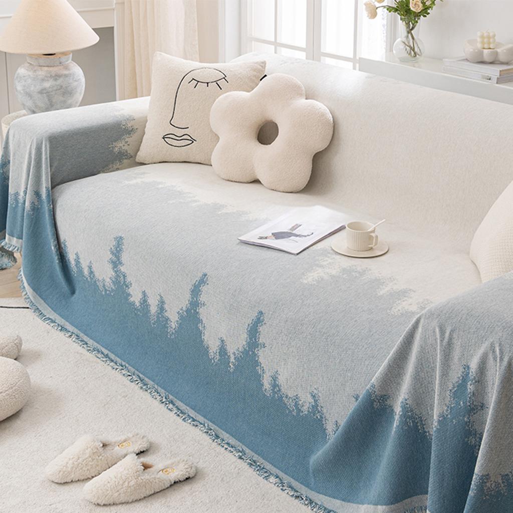 Простой модный чехол для дивана из шенилла Four Seasons Universal Anti-Scratching Antistick Wool Universal Sofa Towel