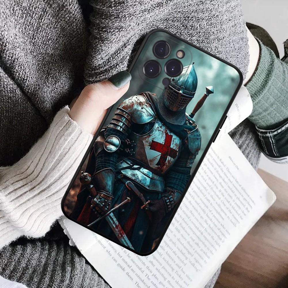 Роскошный Чехол Для Телефона Рыцарей Тамплиеров Для IPhone 16 15 8 7 6 6S Plus X SE XR XS 14 11 12 13 Mini Pro Max Мобильный Чехол