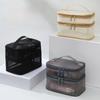 2024 Women's Double Layer Mesh Cosmetic & Toiletry Organizer – Large Capacity, Portable