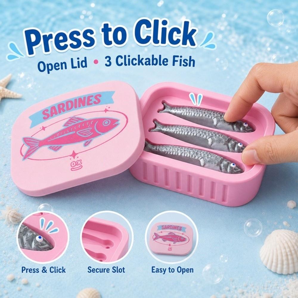 3D Printed Sardine Can Clicker Toy Click Sound Simulation Sardine Figurine  Office Use