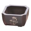 Durable Thick Flower Pot Imitation Purple Clay Bonsai Succulent Basin Simple Plant Bowl  Home