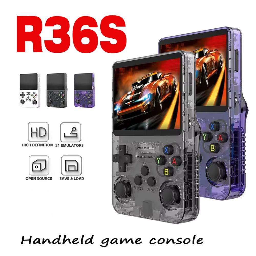 Новая портативная игровая консоль R36S Retro, 3,5-дюймовая, с системой Linux с открытым исходным кодом, портативная, с большой памятью 128 ГБ