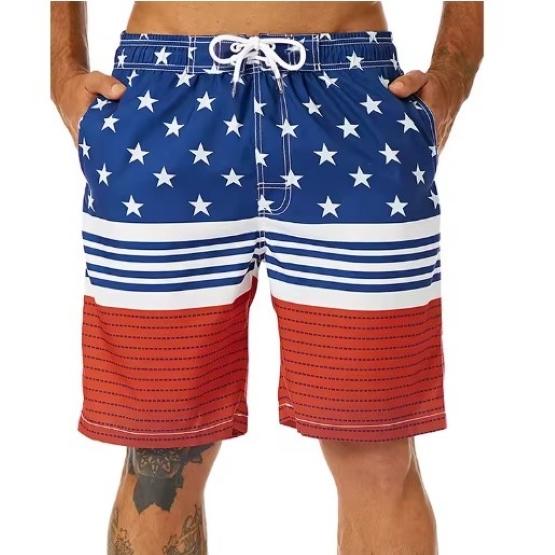 Боксерские шорты, штаны, флаг США, Америка, 3D-принт, боевые тренировки, смешанные боевые искусства, унисекс, мужчины, женщины, быстросохнущие, фитнес, спортзал, спорт, тренировка, повседневная уличная одежда