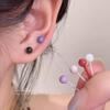 Цветные биокерамические серьги: Простые, милые керамические серьги для женщин, идеально подходят для сна, не требуют снятия.