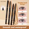 Dual-ended Eyebrow Pencil Matte Shimmer Long-lasting Makeup Shadow Brightening Highlight Eyeliner