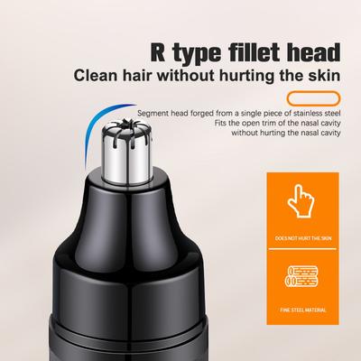 Моющийся электрический триммер для волос в носу, перезаряжаемый, многофункциональный, для бритья