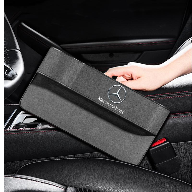 CQZ1 Car Seat Gap Leather Storag Box Side Crevice Organizer For Mercedes Benz W203 W204 W205 W206 W212 CLK GLA B C E S Accessories