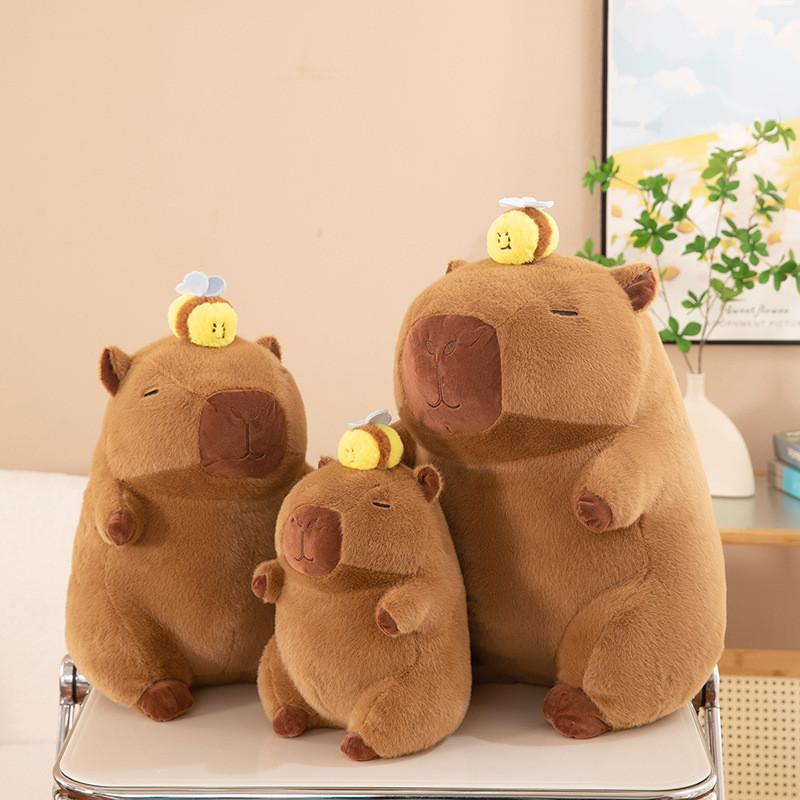 High-quality Capybara Plush Toy With Cute Bee Style Delightful Gift For Children