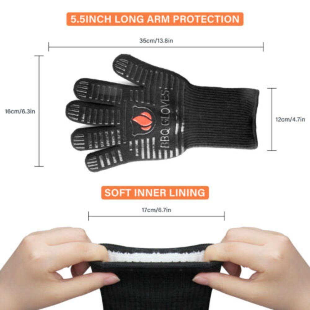 Heat insulation Log Burner Resistant Glove Fire-resistant Heat-resistant Glove Fire Heat Glove