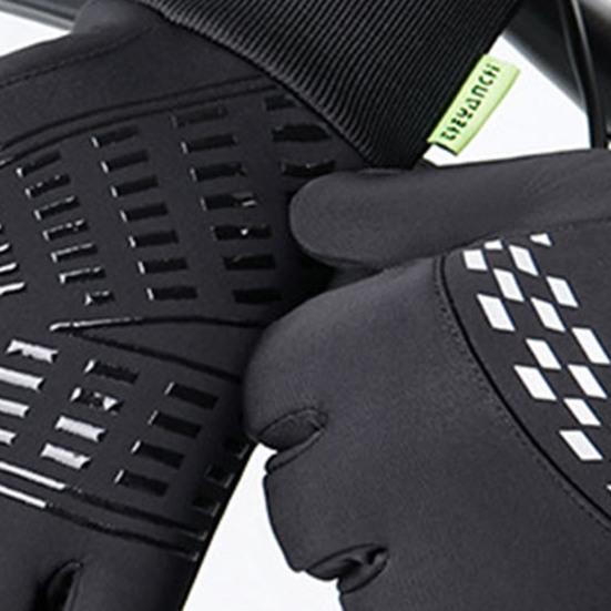 1 пара термоперчаток для велоспорта, водонепроницаемые, ветрозащитные, зимние, с сенсорным экраном, нескользящие, с силиконовой накладкой, с флисовой подкладкой, теплые перчатки для катания на лыжах, бега, походов