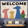 1 Pc Cartoon Dogs Hanging Cloth Background Cloth Dormitory Renovation Bedroom Headboard Decoration Wall Curtains Tapestries
