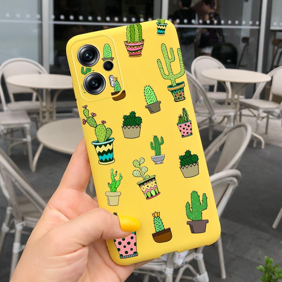 Для Xiaomi Poco X4 GT Чехол Накладка на телефон Милый Астронавт Кактус Мультяшный Рисунок Чехлы Для Xiomi Poco X4 POCOX4 GT 5G Мягкий ТПУ Фунда