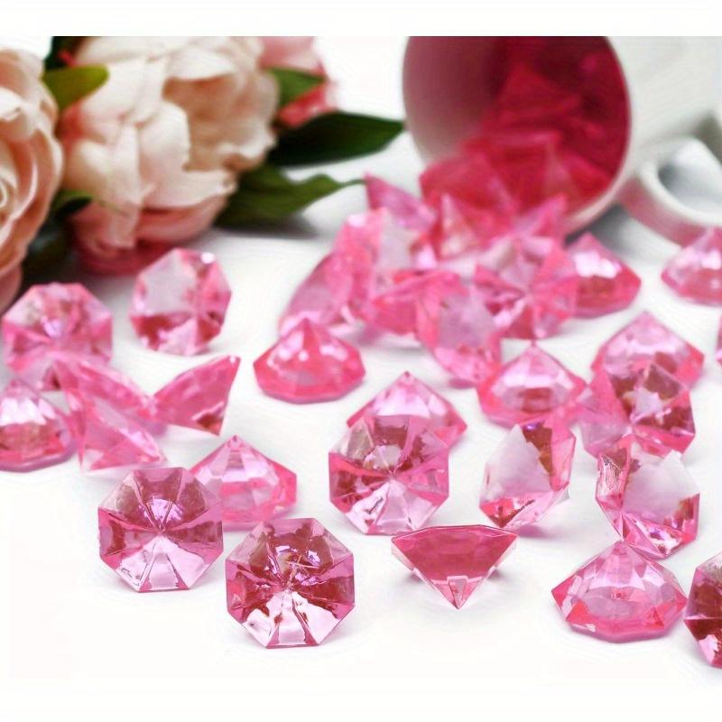 47pcs Acrylic Diamond Gems Pirate Plastic Gems Large Acrylic Gems Jewels Bulk Treasure Chest Hunt Party Favors 25 Carat (Clear)