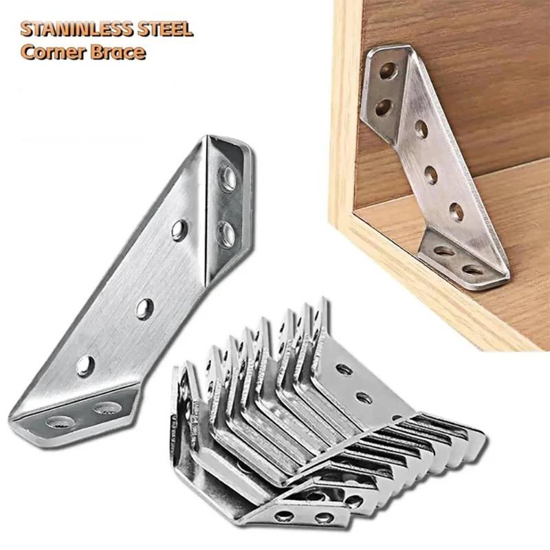 1-10 шт. угловые кронштейны из нержавеющей стали для мебели, угловые полки, соединительные рамы для шкафов, угловая скоба с винтом