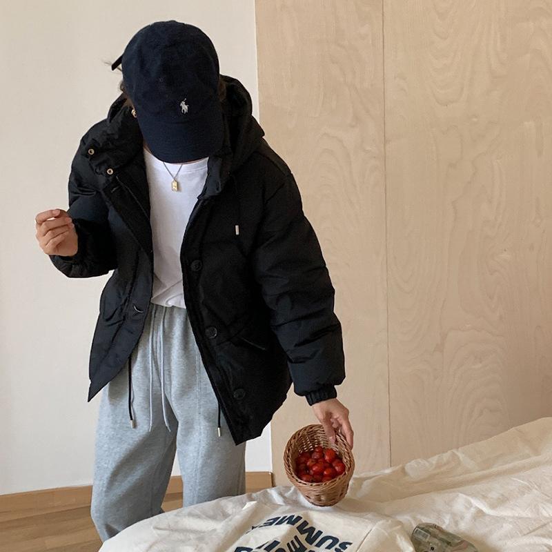 Модная милая куртка-пуховик на шнурке, женская, короткая, зимняя, новая, с капюшоном, тонкая, маленькая, теплая куртка