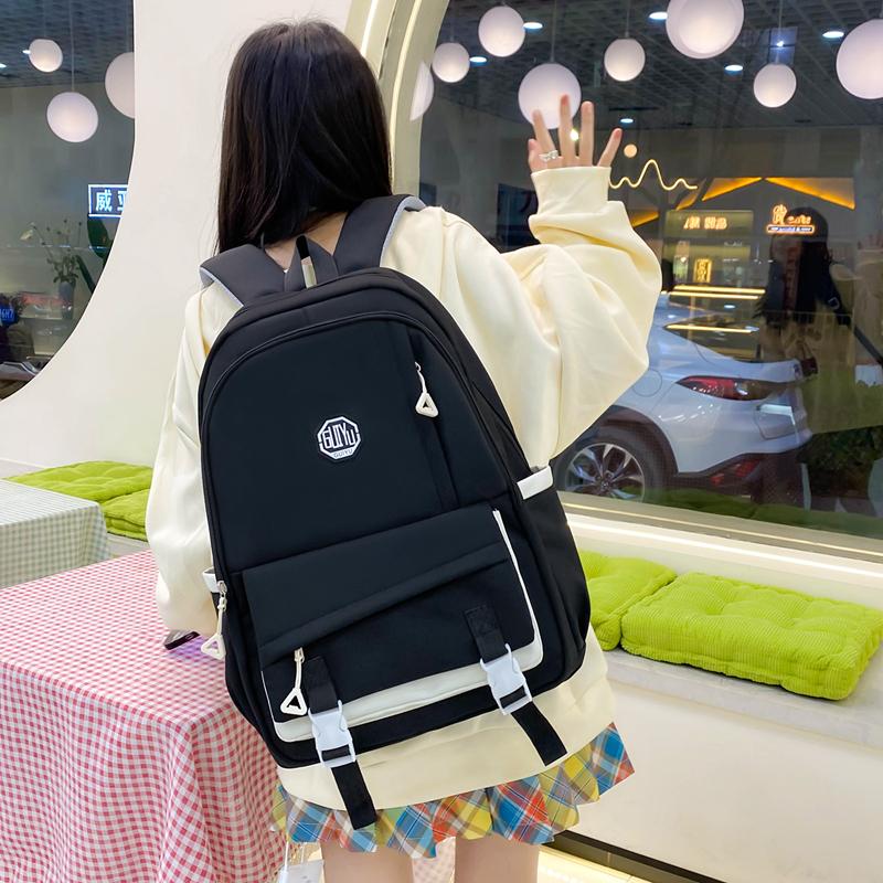 Набор из четырех предметов: рюкзак, школьная сумка для учеников средней школы, рюкзак большой вместимости для кампуса для мужчин и женщин