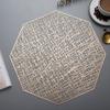 1 шт. Большая восьмиугольная полая изоляционная подкладка 38x38 см ПВХ Противоожоговая подставка на стол Ресторан Обеденный плейсмат Подставка