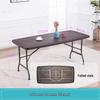 Portable Rattan-Look Outdoor Folding Table