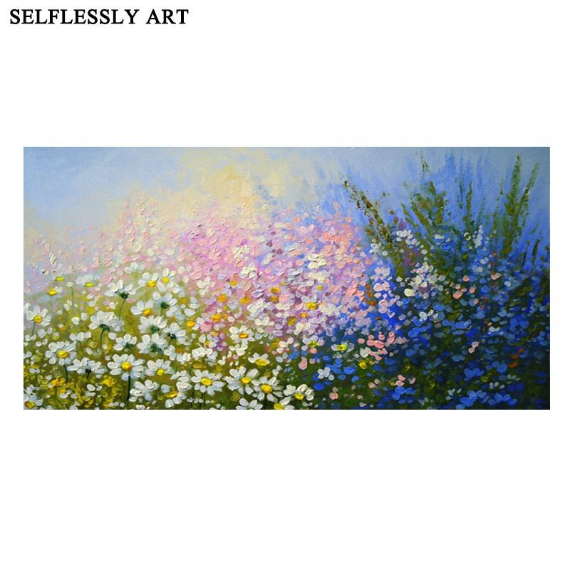 Абстрактные цветы, картина маслом на холсте, настенные художественные постеры и принты, настенные панно для гостиной, спальни, скандинавское искусство, домашний декор