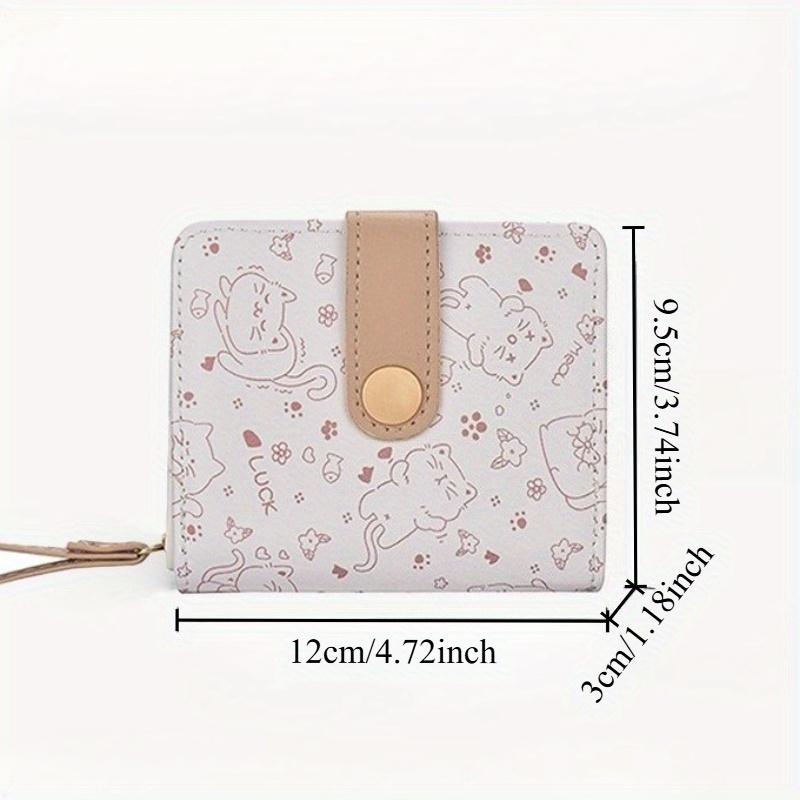 Кошелек для кошек, короткий, для студенческого удостоверения, держатель для банковских карт, кошелек для денег, кошельки на молнии для женщин, кошелек для хранения ключей, кошелек для монет