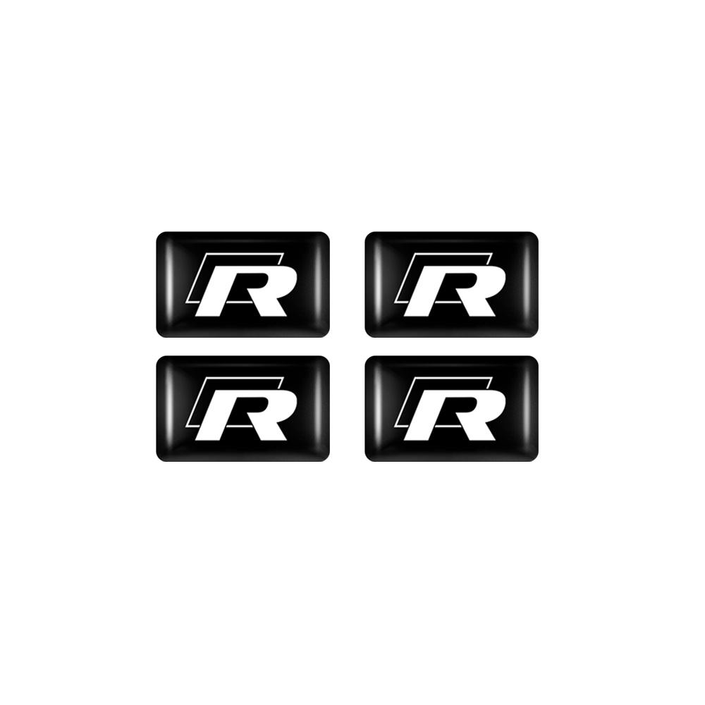 Car Interior Epoxy Logo Sticker Metal Wheel Tire Valve Cover For Volkswagen GTI Golf R Passat CC Lavida Sagitar Scirocco Tiguan