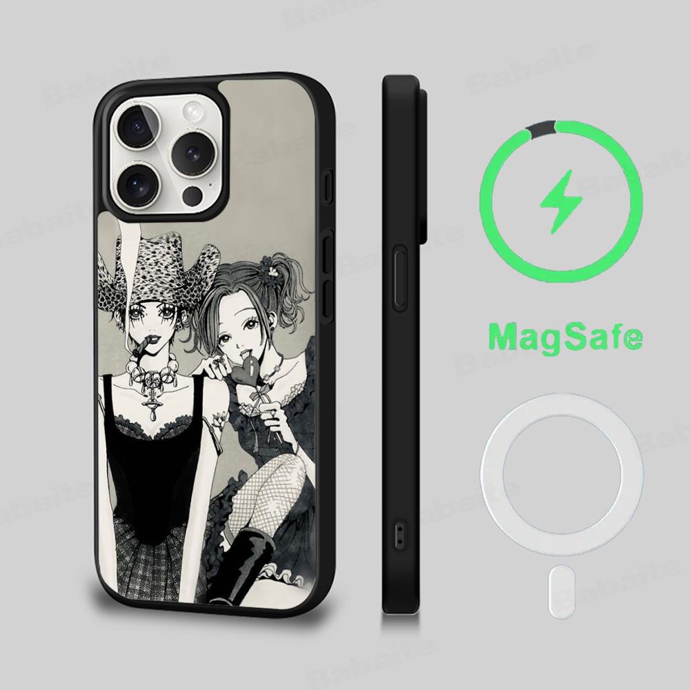 Чехол N-NANA для телефона Magesafe Магнитный Беспроводная Зарядка Чехол Для iPhone 16 11 12 13 14 15 Pro Max Plus Mini