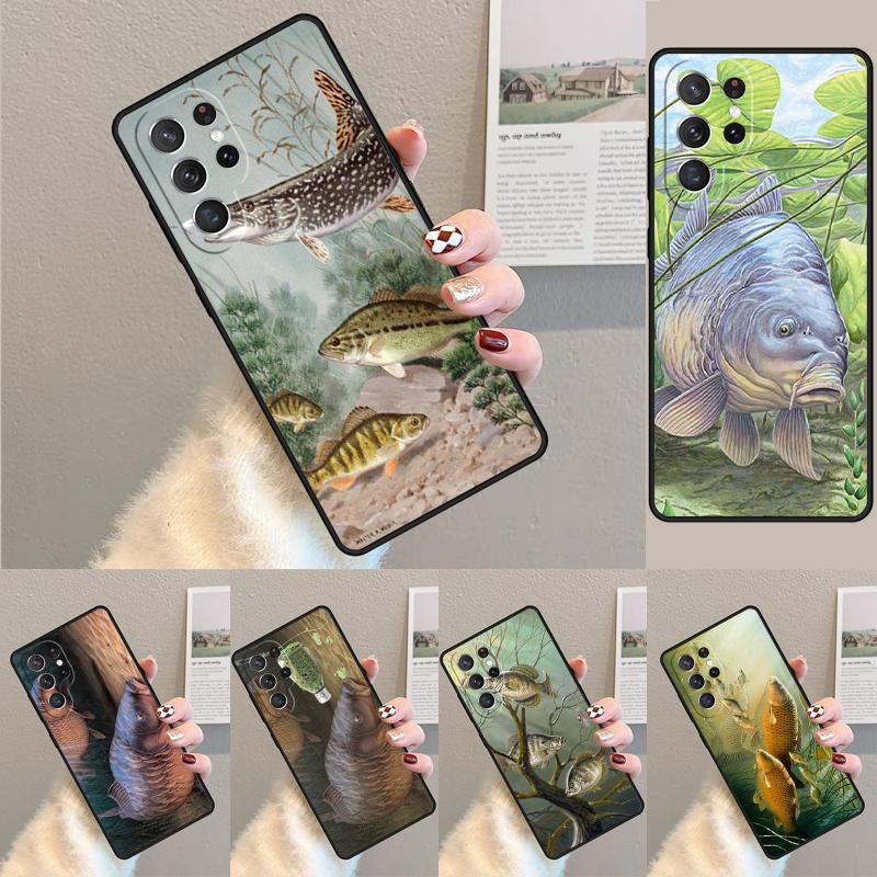 Чехол для телефона с принтом рыбы для карповой ловли для Samsung Galaxy note 10 pro S26 Ultra S23 S24 FE S25 S21 S22 PLUS ударопрочный