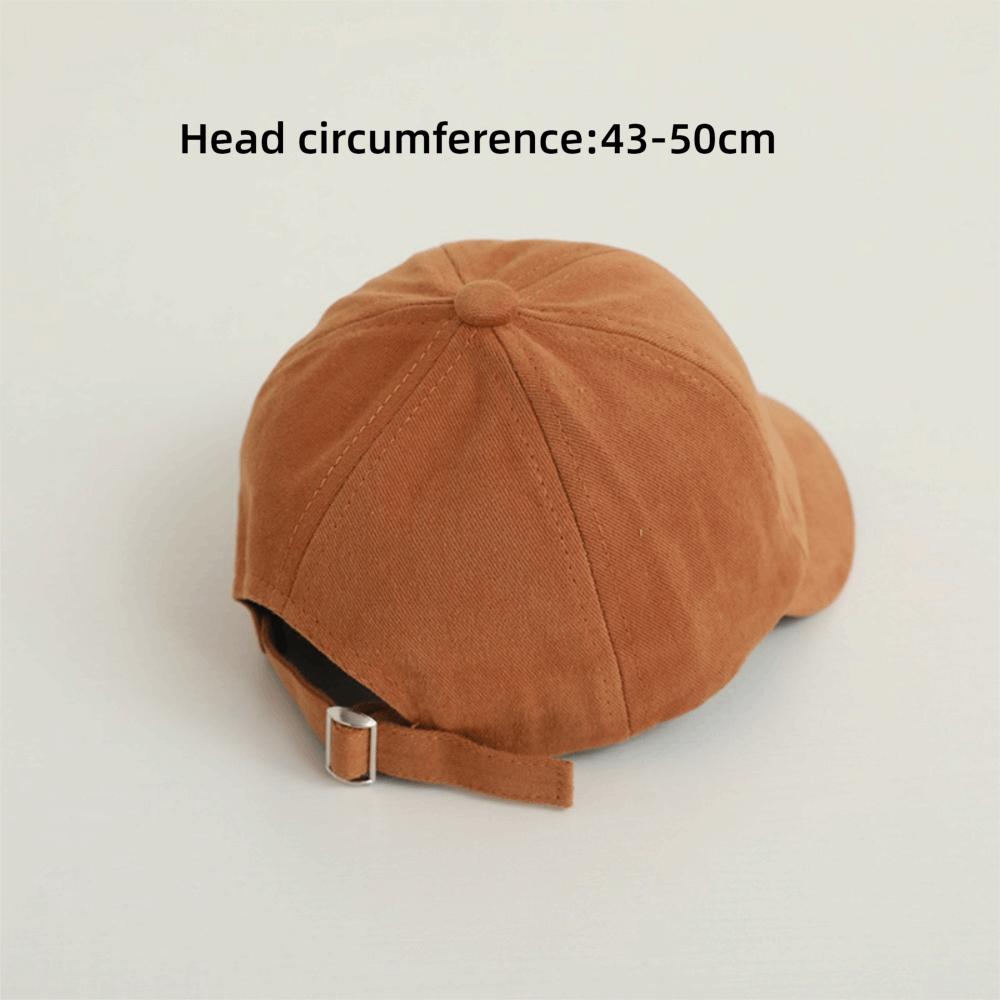 Letter Embroidered Baby Baseball Cap Solid Color Short Brim Visors for Baby Boys Girls