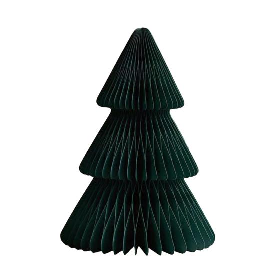 Yousheng Christmas Tree Decoration Hanging Ornament Easy Assembly Festive Hanging Decor 3D Honeycomb Paper Decoration
