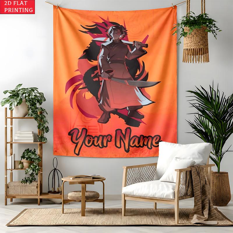 Avatar The Last Airbender Custom Name Tapestry Personalized Wall Art Hanging Bohemian Home Decor for Bedroom Dorm Living Room