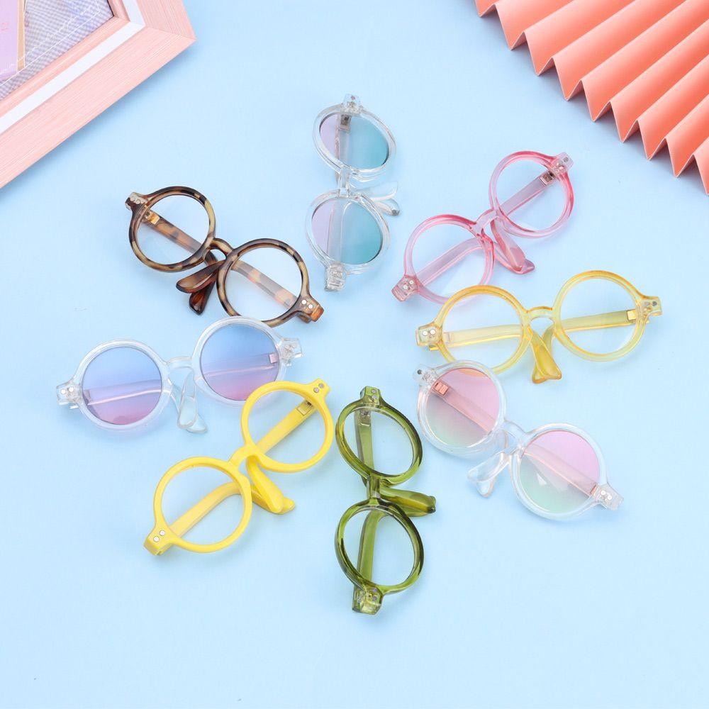 For Blythe Round Frame Clear Lens Eyeglasses Toys Eyewear Miniature Doll Glasses Plush Doll