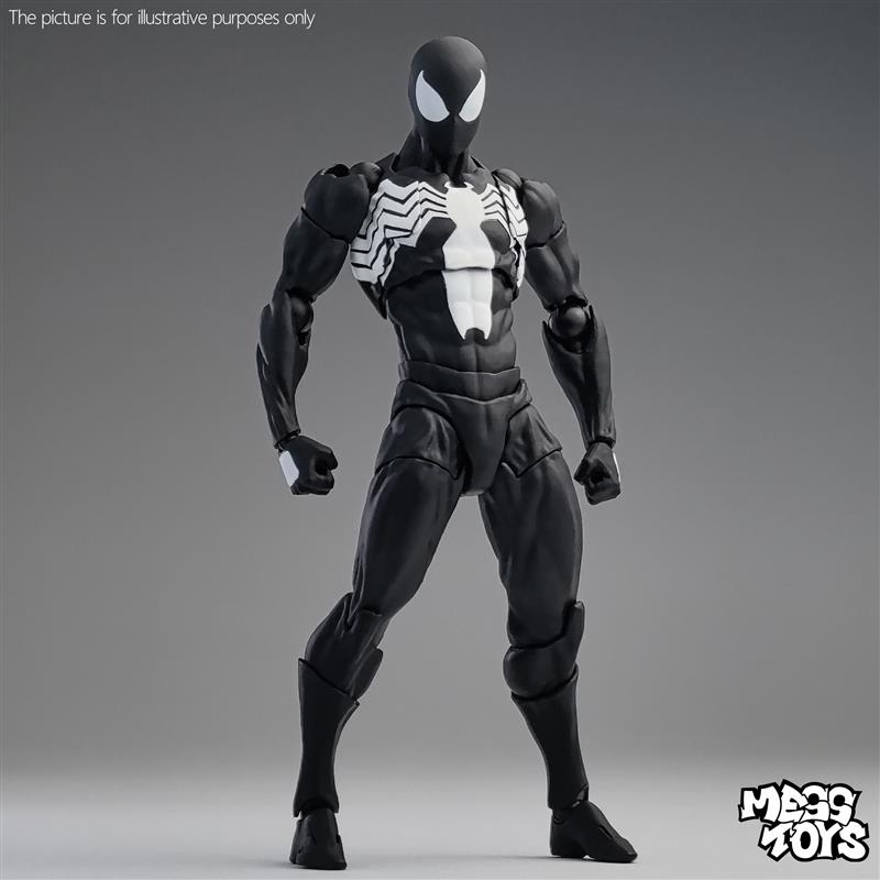 In Stock Messtoys Spiderman Figure Black Symbiote Spider Man Figurine Action Figure Custom Model Gk Statue Collectible Gift Toy