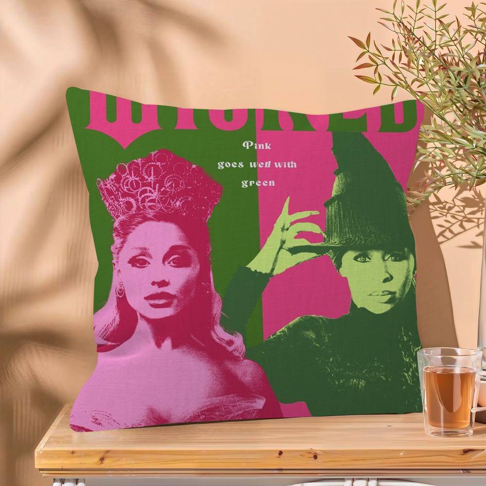 Wicked Movie Pillow Cover Design cushion Cover decor Holiday Decorati