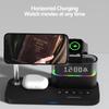 5 in 1 Wireless Charging Phone Holder Earphone Charger Multifunctional RGB Light Stong Magnetic Digital Alarm Clock