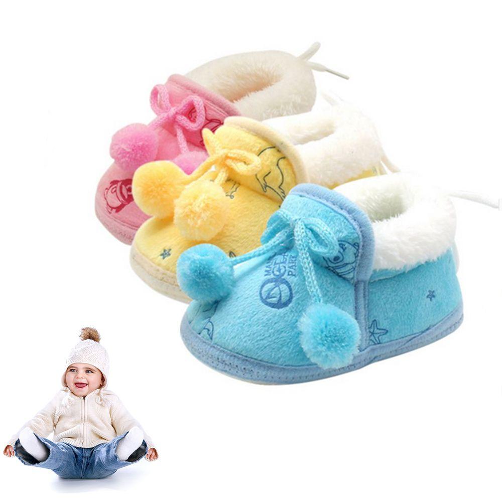 Toddler First Walkers Infant Bowknot Baby  Shoes Winter Boots First Walkers
