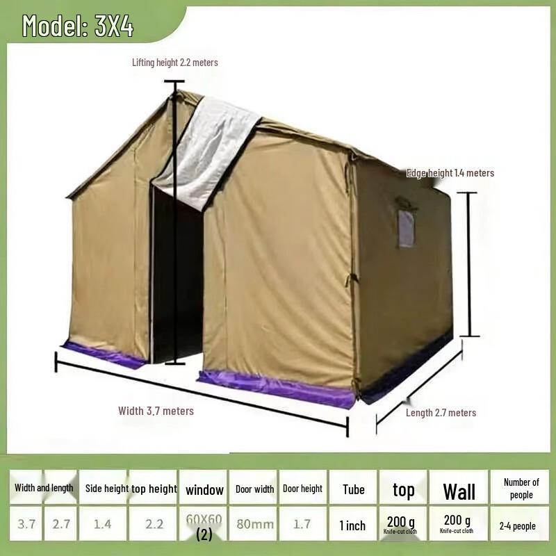 Heavy-Duty Outdoor Construction & Emergency Shelter Tent